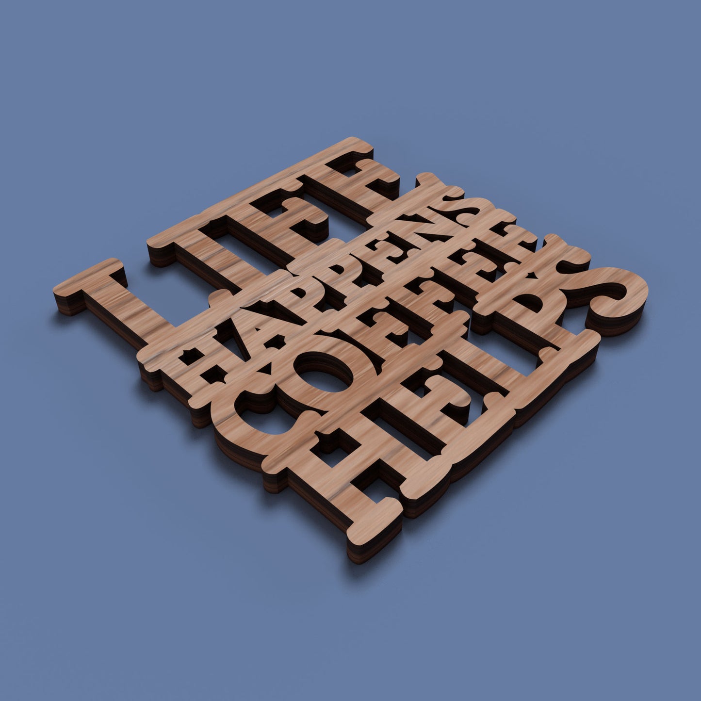 Coffee Before Talkie Coasters - Laser Cut File - svg dxf pdf eps ai The X Laser Files