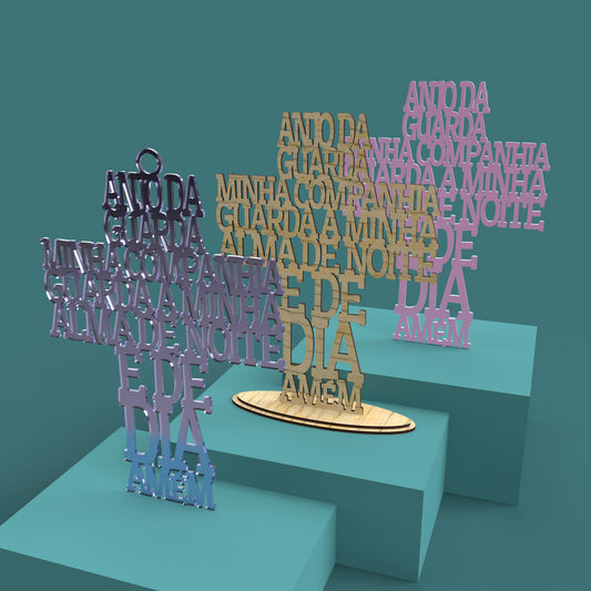 Anjo da Guarda Cross -Laser Cut File - The X Laser Files