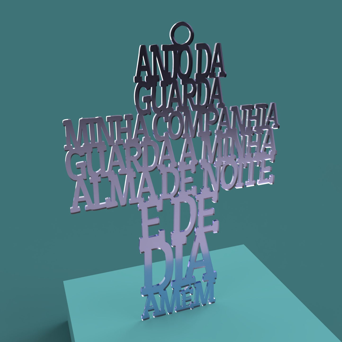 Anjo da Guarda Cross - Laser Cut File - svg dxf pdf eps ai The X Laser Files
