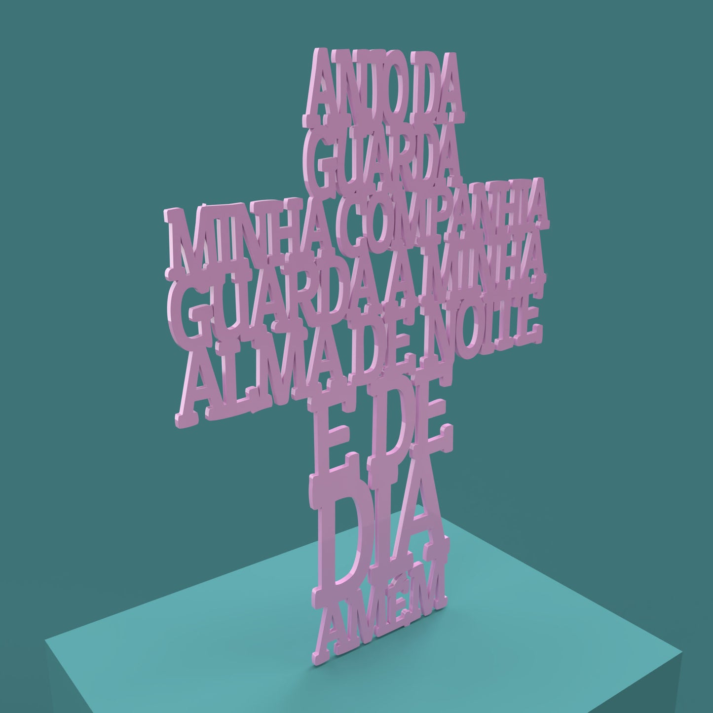 Anjo da Guarda Cross - Laser Cut File - svg dxf pdf eps ai The X Laser Files