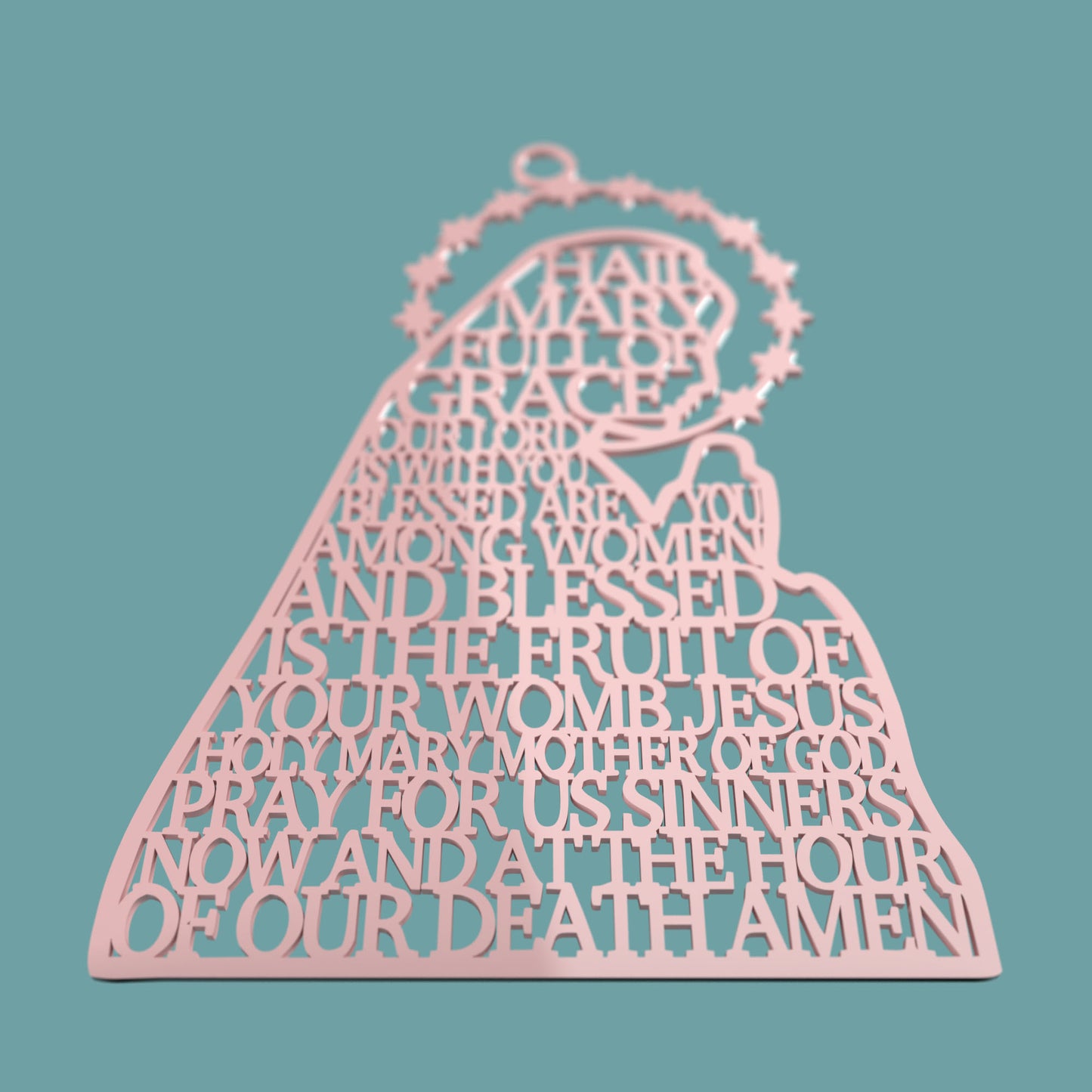 Hail Mary Virgin Modern Version -Laser Cut File - The X Laser Files
