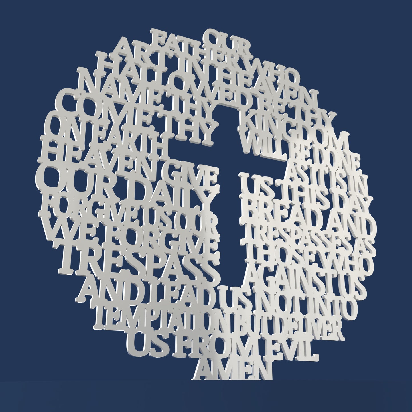 Lord's Prayer (Our Father) Circle Traditional Version -Laser Cut File - The X Laser Files
