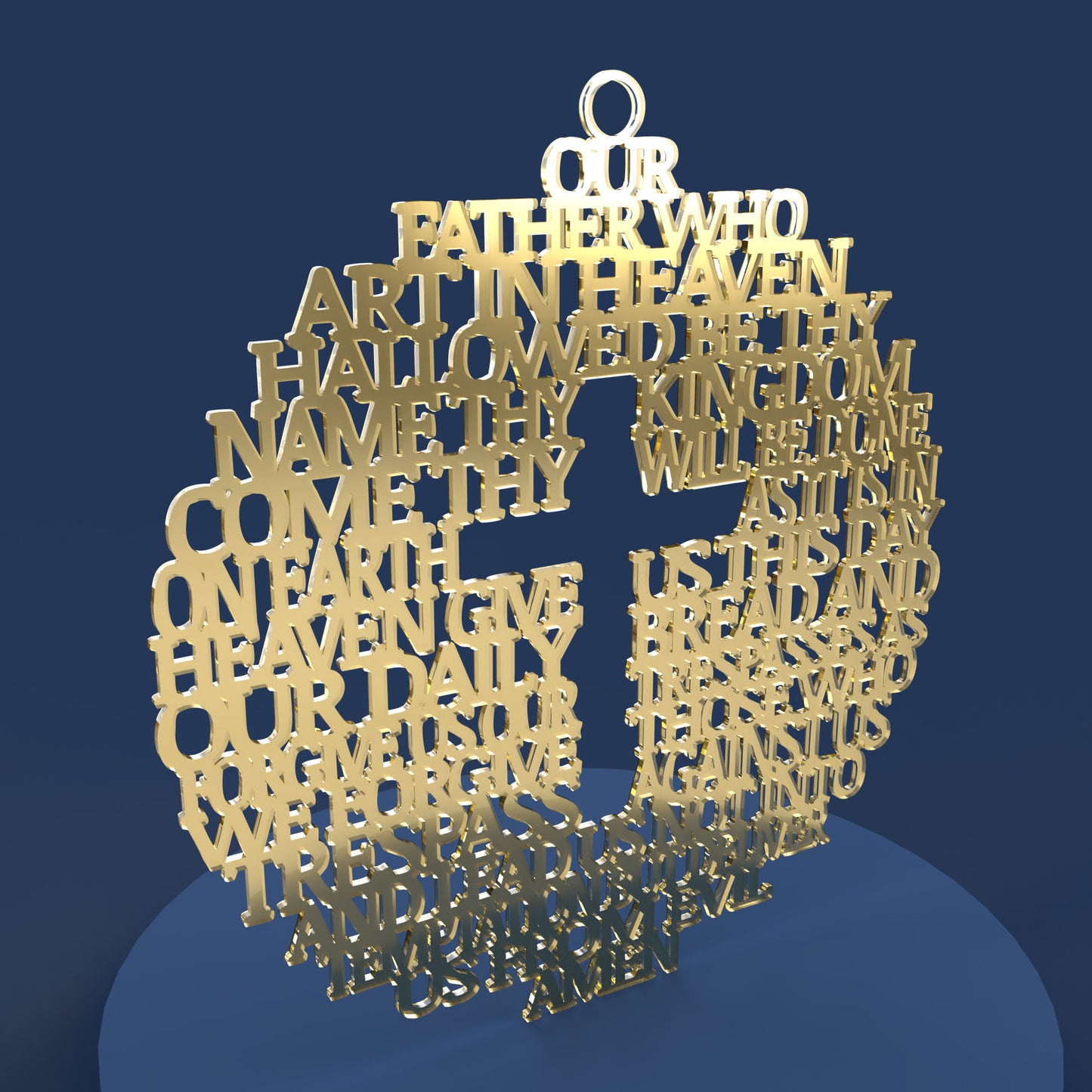 Lord's Prayer (Our Father) Circle Traditional Version -Laser Cut File - The X Laser Files