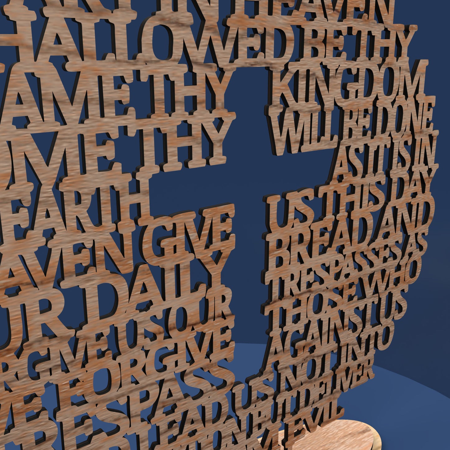 Lord's Prayer (Our Father) Circle Traditional Version -Laser Cut File - The X Laser Files