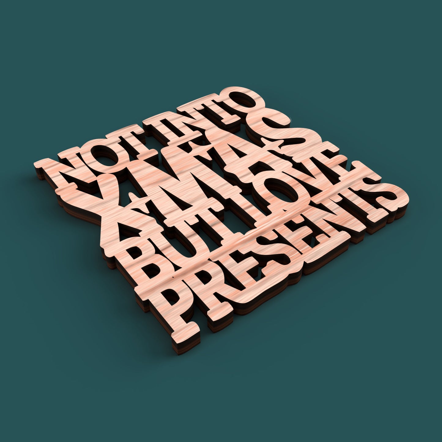 Anti Xmas Coasters - Laser Cut File - svg dxf pdf eps ai The X Laser Files