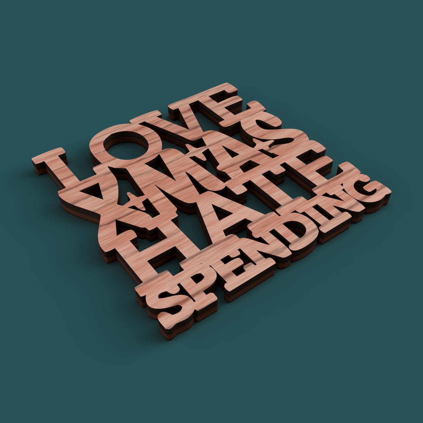 Anti Xmas Coasters - Laser Cut File - svg dxf pdf eps ai The X Laser Files