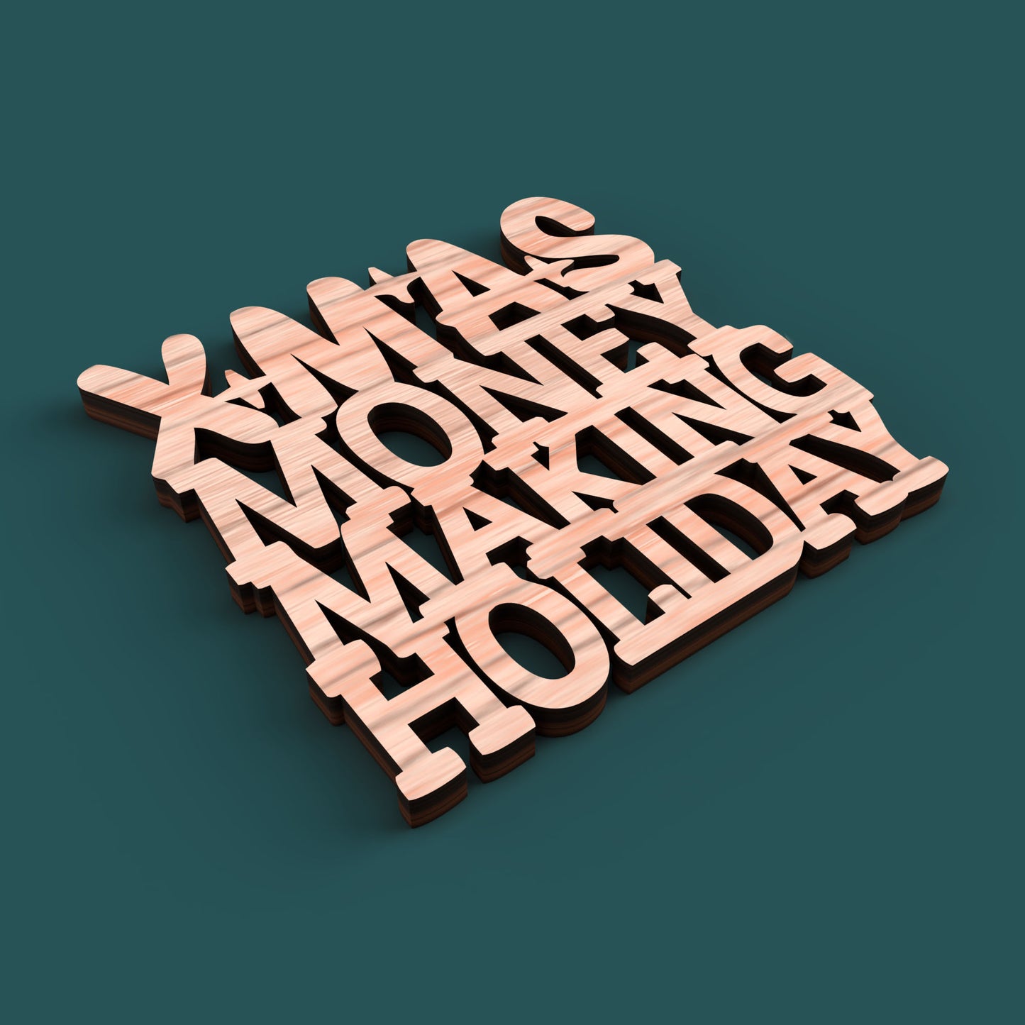 Anti Xmas Coasters - Laser Cut File - svg dxf pdf eps ai The X Laser Files