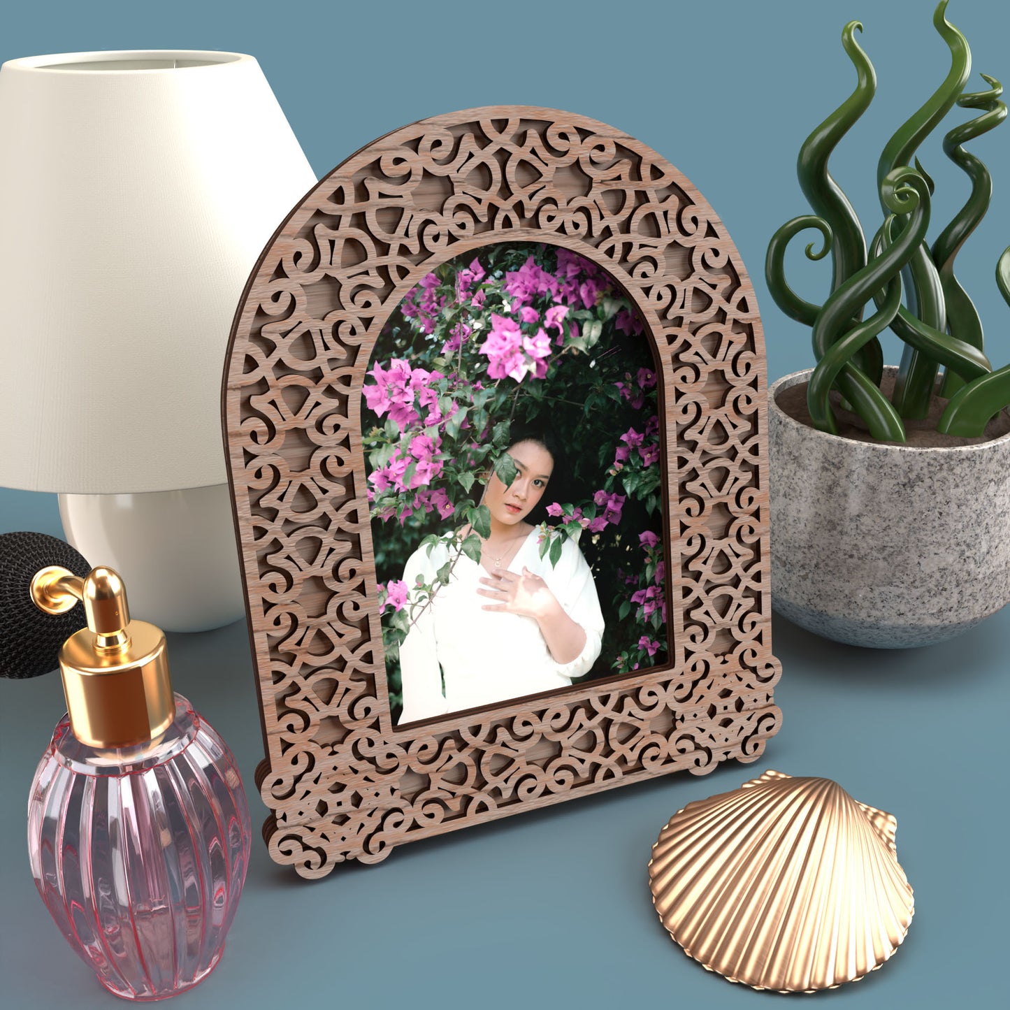 Arch Photo Frame Cast Iron - Laser Cut File - svg dxf pdf eps ai The X Laser Files
