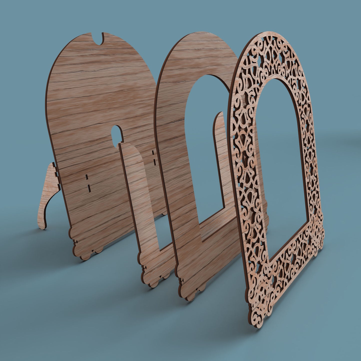 Arch Photo Frame Cast Iron - Laser Cut File - svg dxf pdf eps ai The X Laser Files