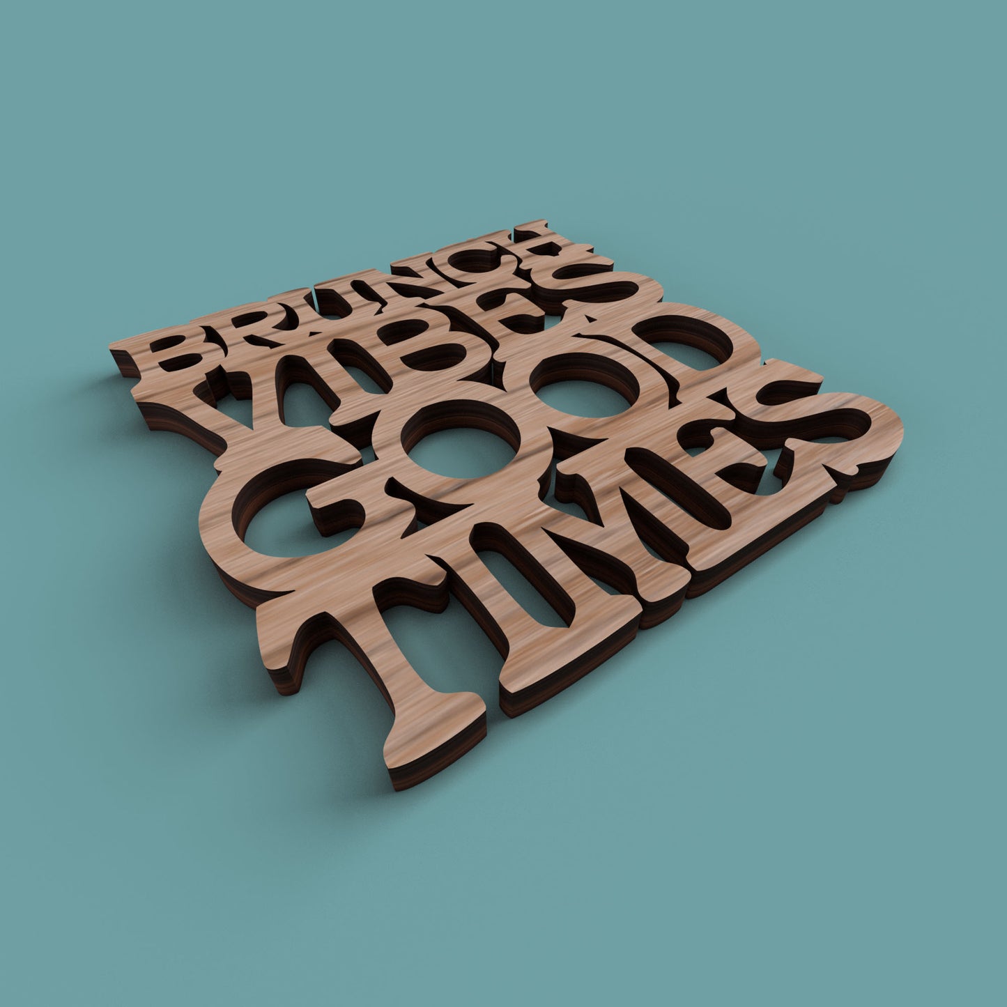 Brunch Coasters - Laser Cut File - svg dxf pdf eps ai The X Laser Files