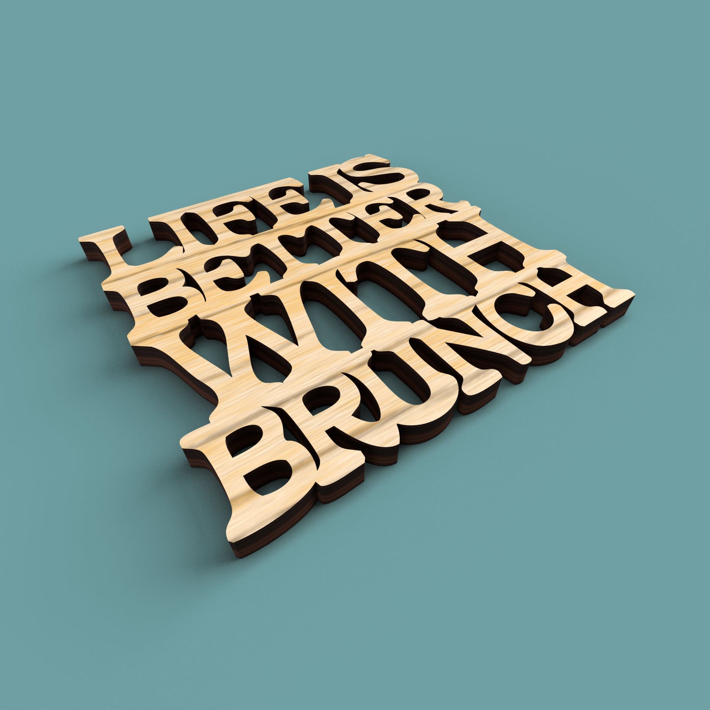 Brunch Coasters - Laser Cut File - svg dxf pdf eps ai The X Laser Files