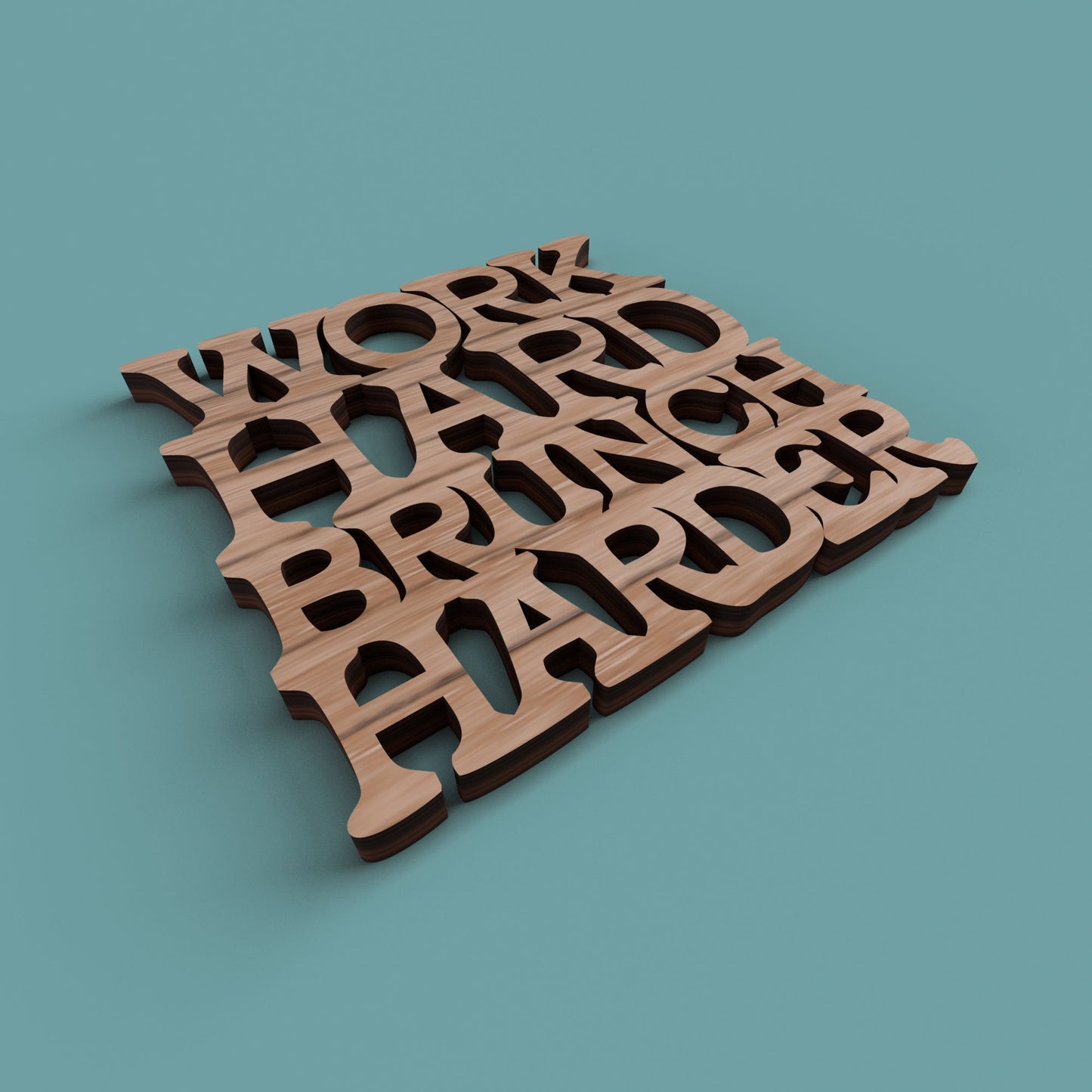Brunch Coasters - Laser Cut File - svg dxf pdf eps ai The X Laser Files
