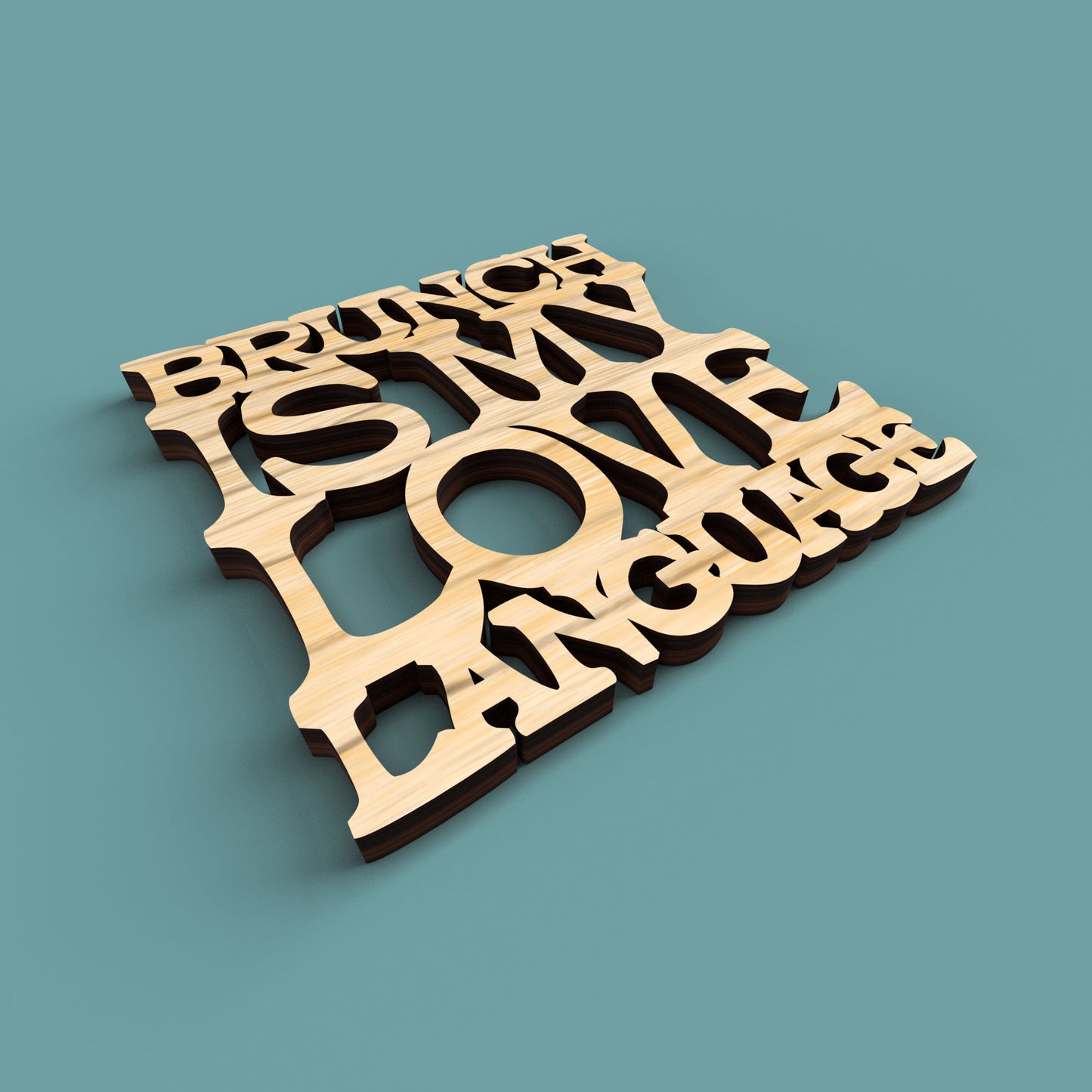 Brunch Coasters - Laser Cut File - svg dxf pdf eps ai The X Laser Files