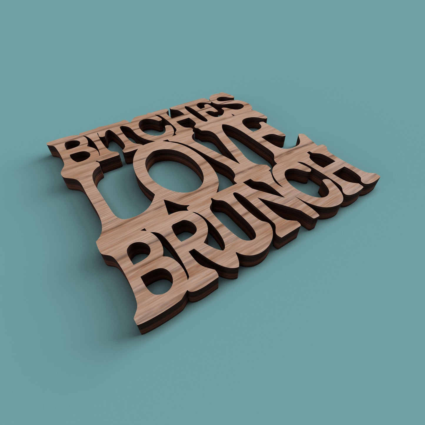 Brunch Coasters - Laser Cut File - svg dxf pdf eps ai The X Laser Files