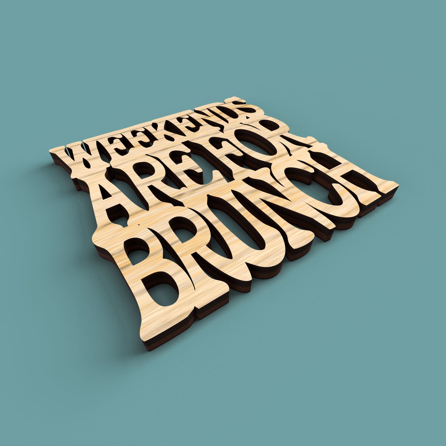Brunch Coasters - Laser Cut File - svg dxf pdf eps ai The X Laser Files