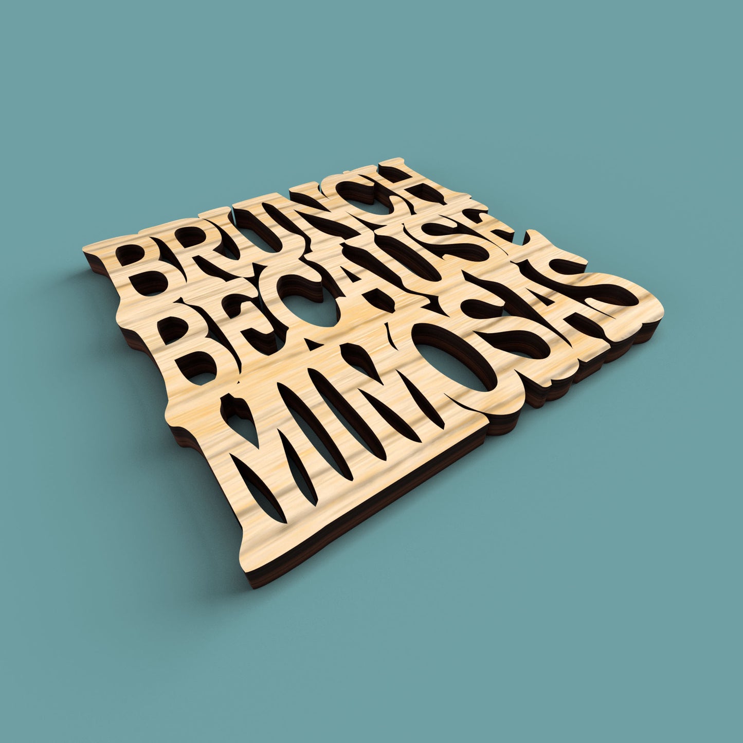 Brunch Coasters - Laser Cut File - svg dxf pdf eps ai The X Laser Files
