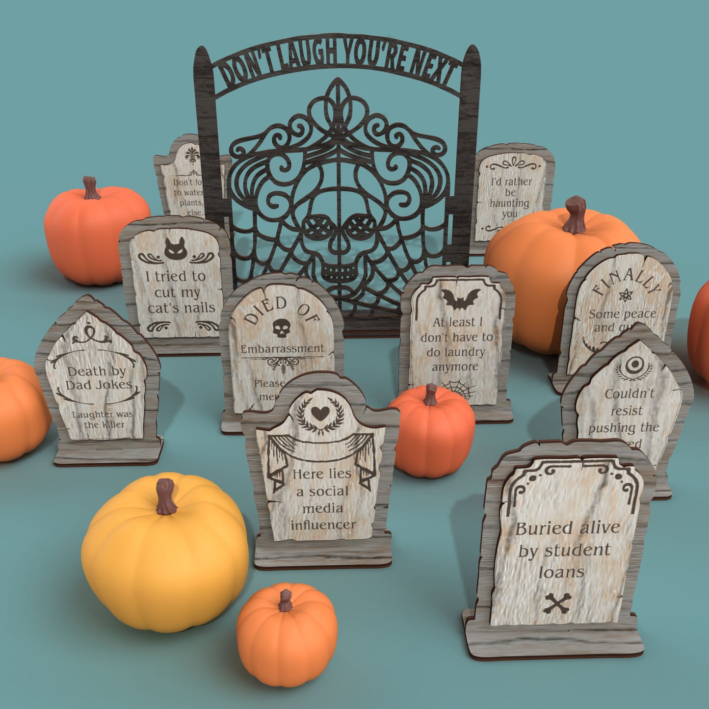 Funny Cemetery -Laser Cut File - The X Laser Files