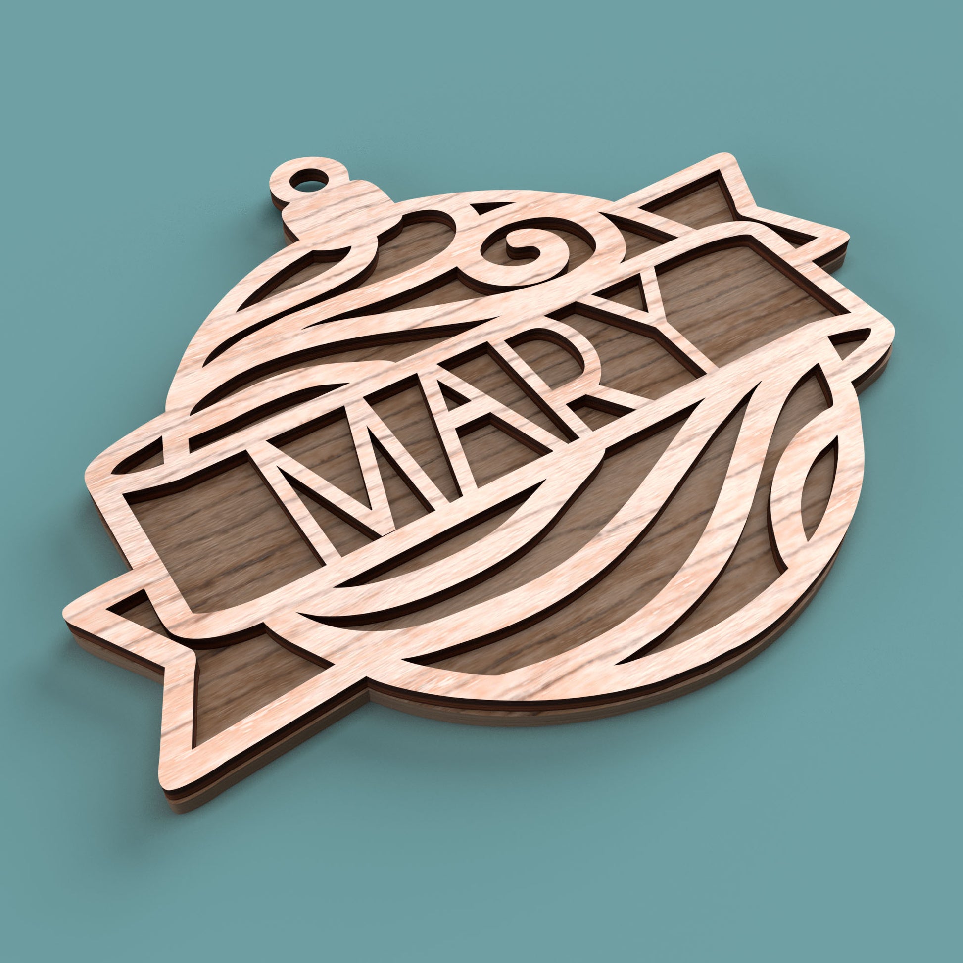 Customizable Christmas Ornaments -Laser Cut File - The X Laser Files