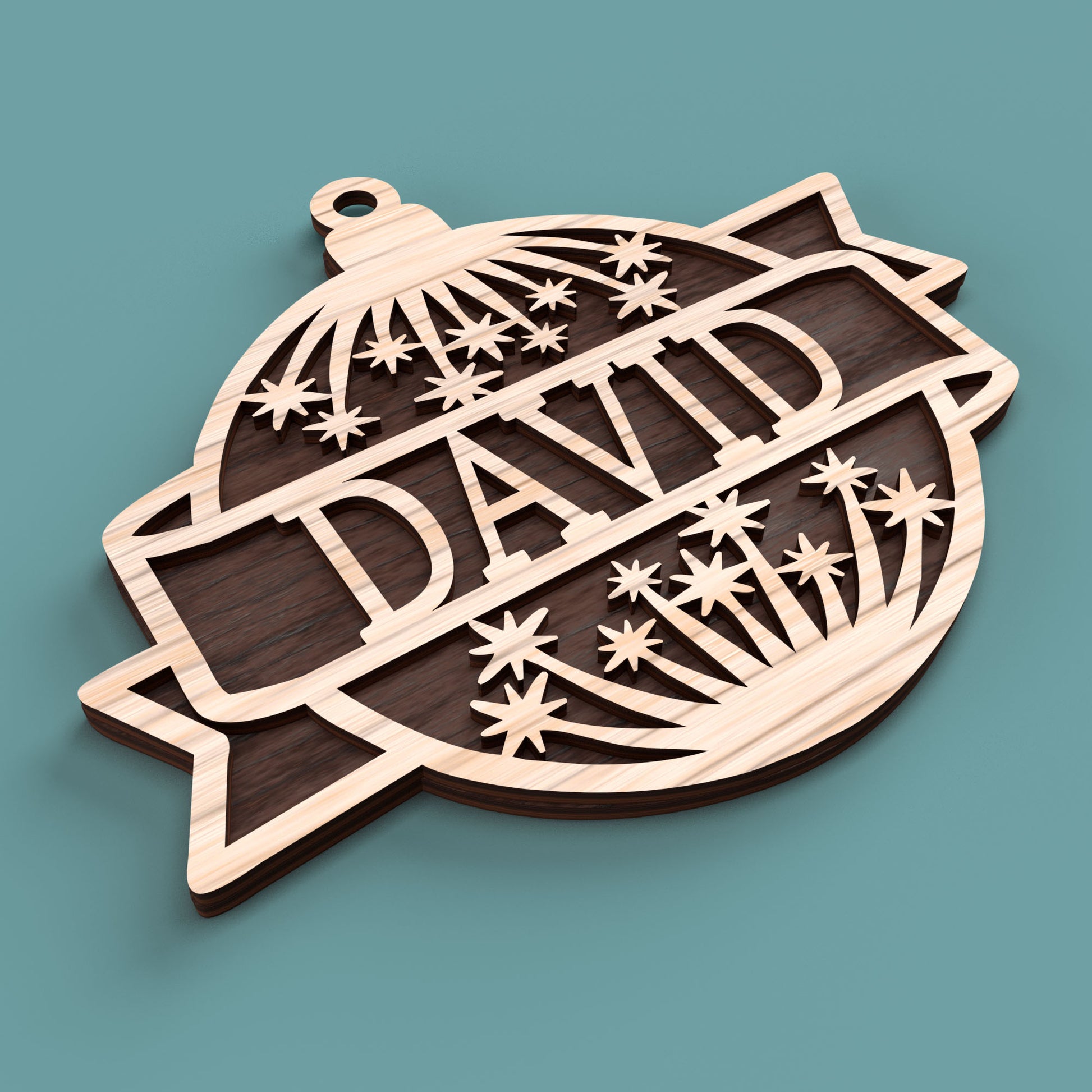 Customizable Christmas Ornaments -Laser Cut File - The X Laser Files