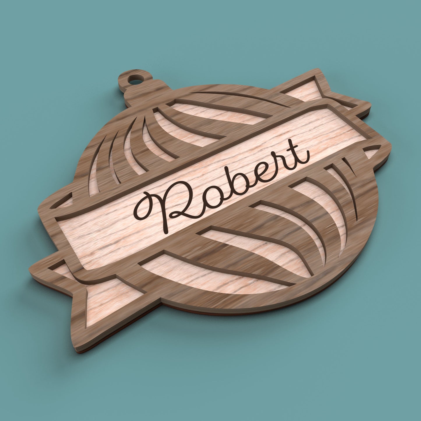 Customizable Christmas Ornaments - Laser Cut File - svg dxf pdf eps ai The X Laser Files