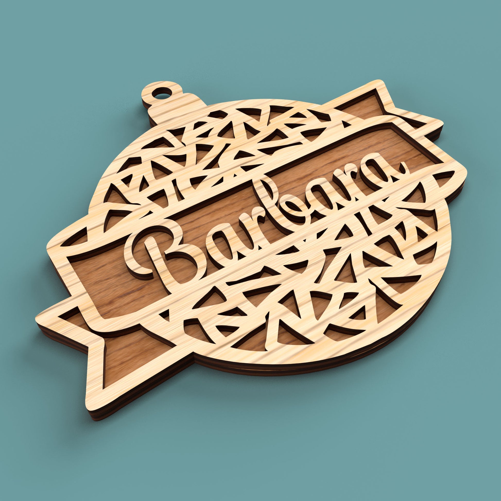 Customizable Christmas Ornaments -Laser Cut File - The X Laser Files