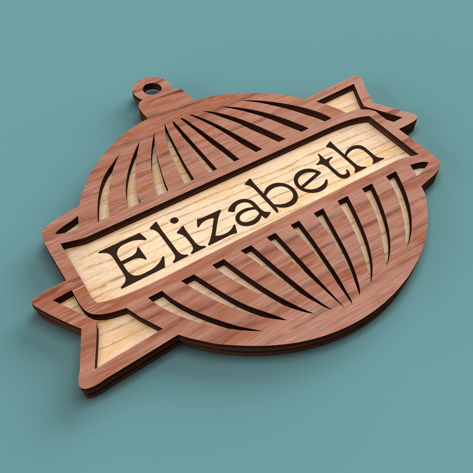 Customizable Christmas Ornaments -Laser Cut File - The X Laser Files