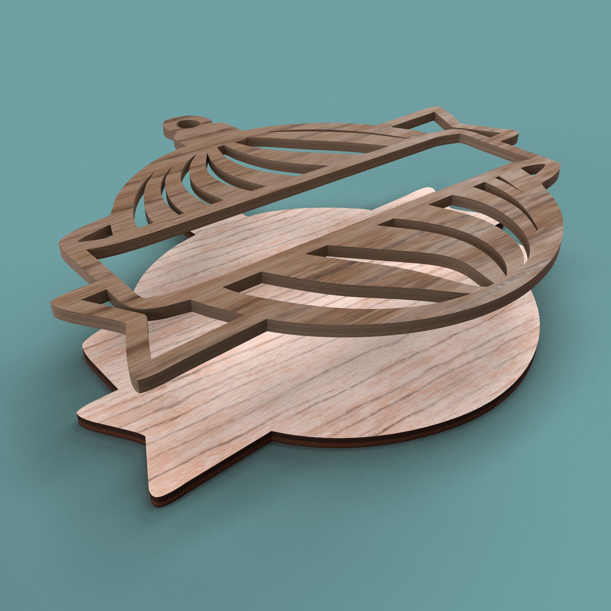 Customizable Christmas Ornaments -Laser Cut File - The X Laser Files