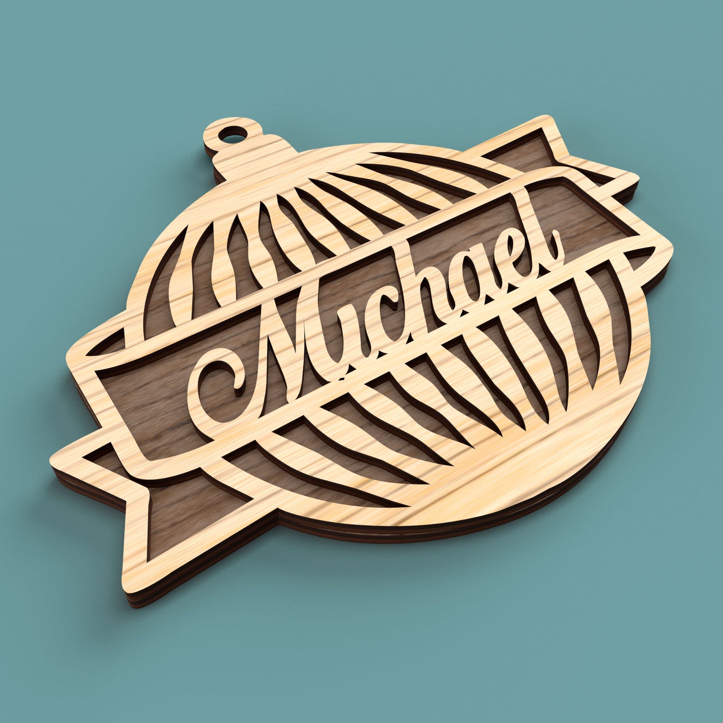 Customizable Christmas Ornaments - Laser Cut File - svg dxf pdf eps ai The X Laser Files
