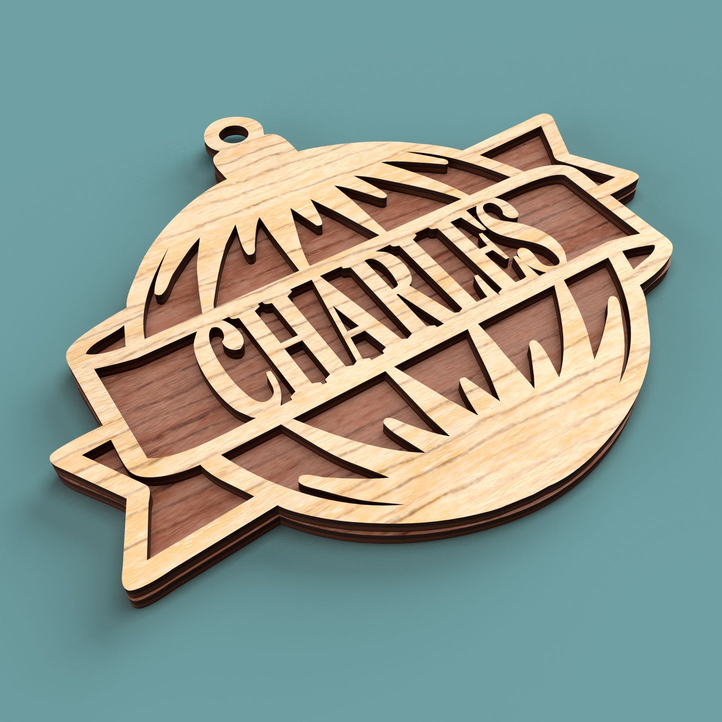 Customizable Christmas Ornaments - Laser Cut File - svg dxf pdf eps ai The X Laser Files