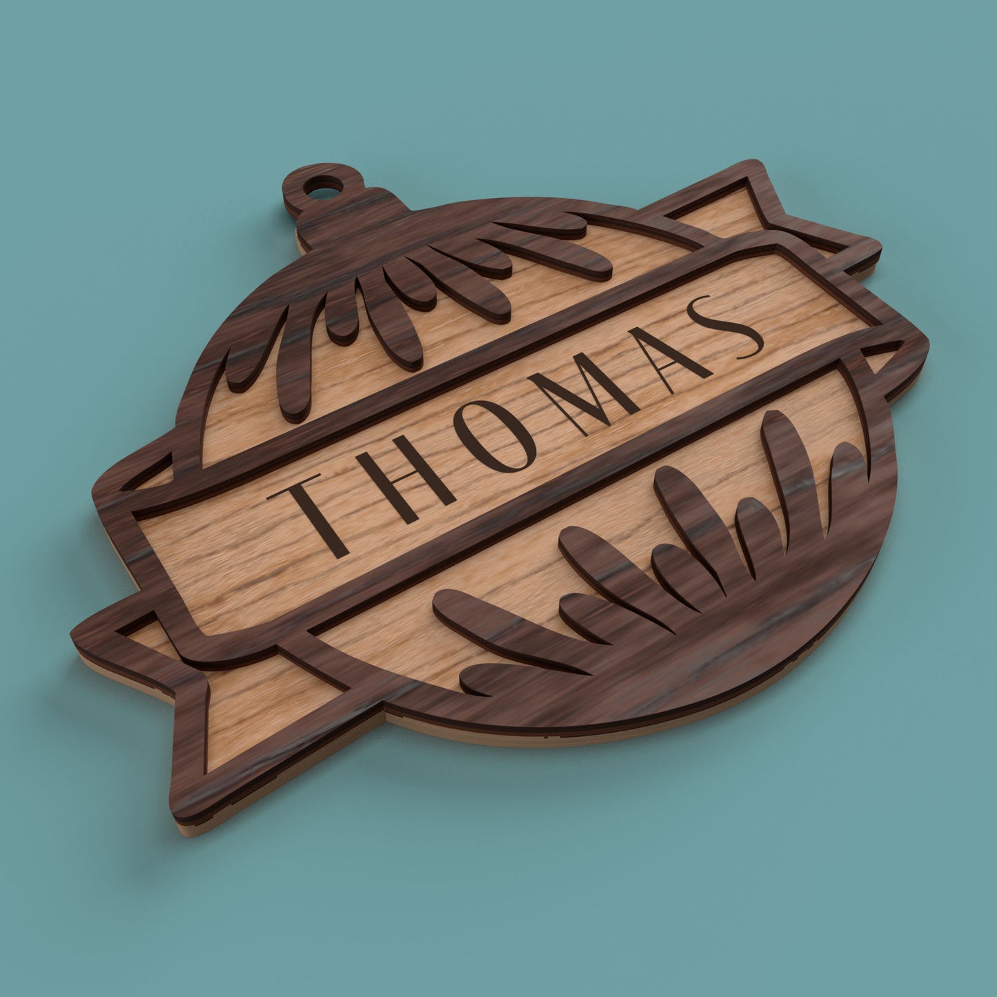 Customizable Christmas Ornaments - Laser Cut File - svg dxf pdf eps ai The X Laser Files