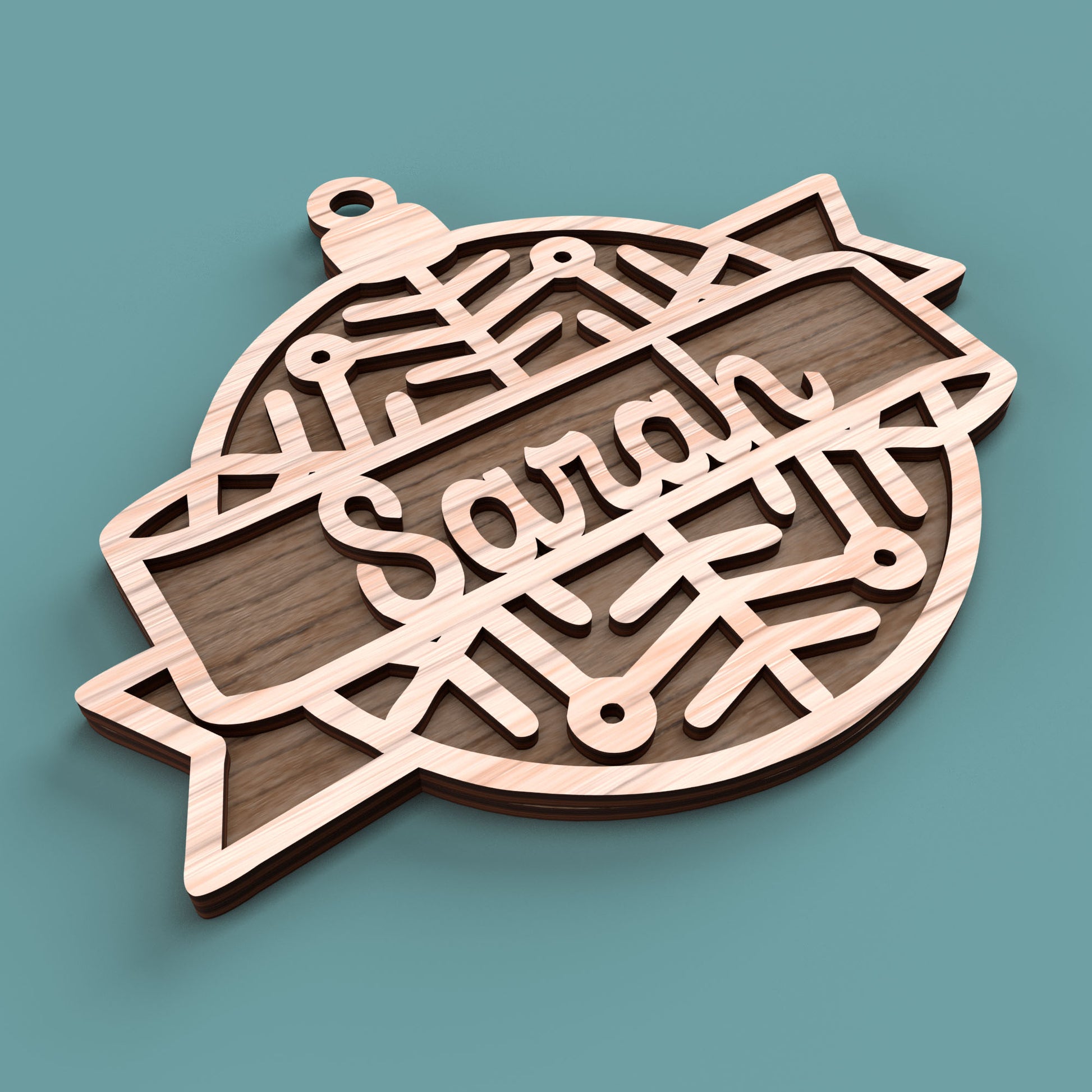 Customizable Christmas Ornaments -Laser Cut File - The X Laser Files
