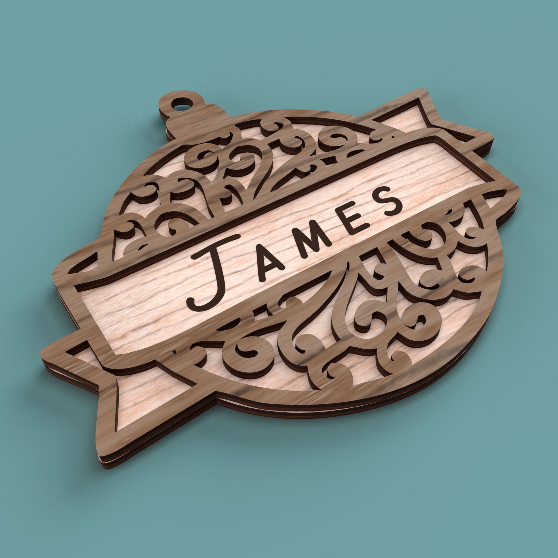 Customizable Christmas Ornaments -Laser Cut File - The X Laser Files