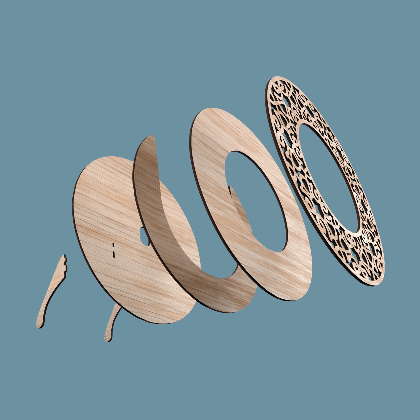 Circle Photo Frame Cast Iron - Laser Cut File - svg dxf pdf eps ai The X Laser Files