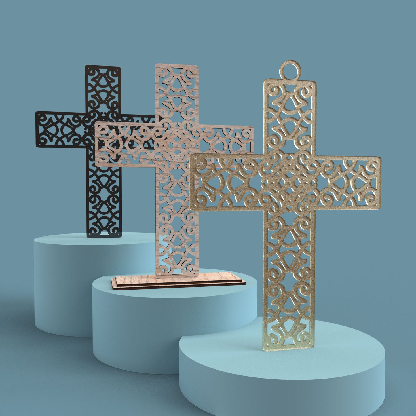 Cross Cast Iron - Laser Cut File - svg dxf pdf eps ai The X Laser Files