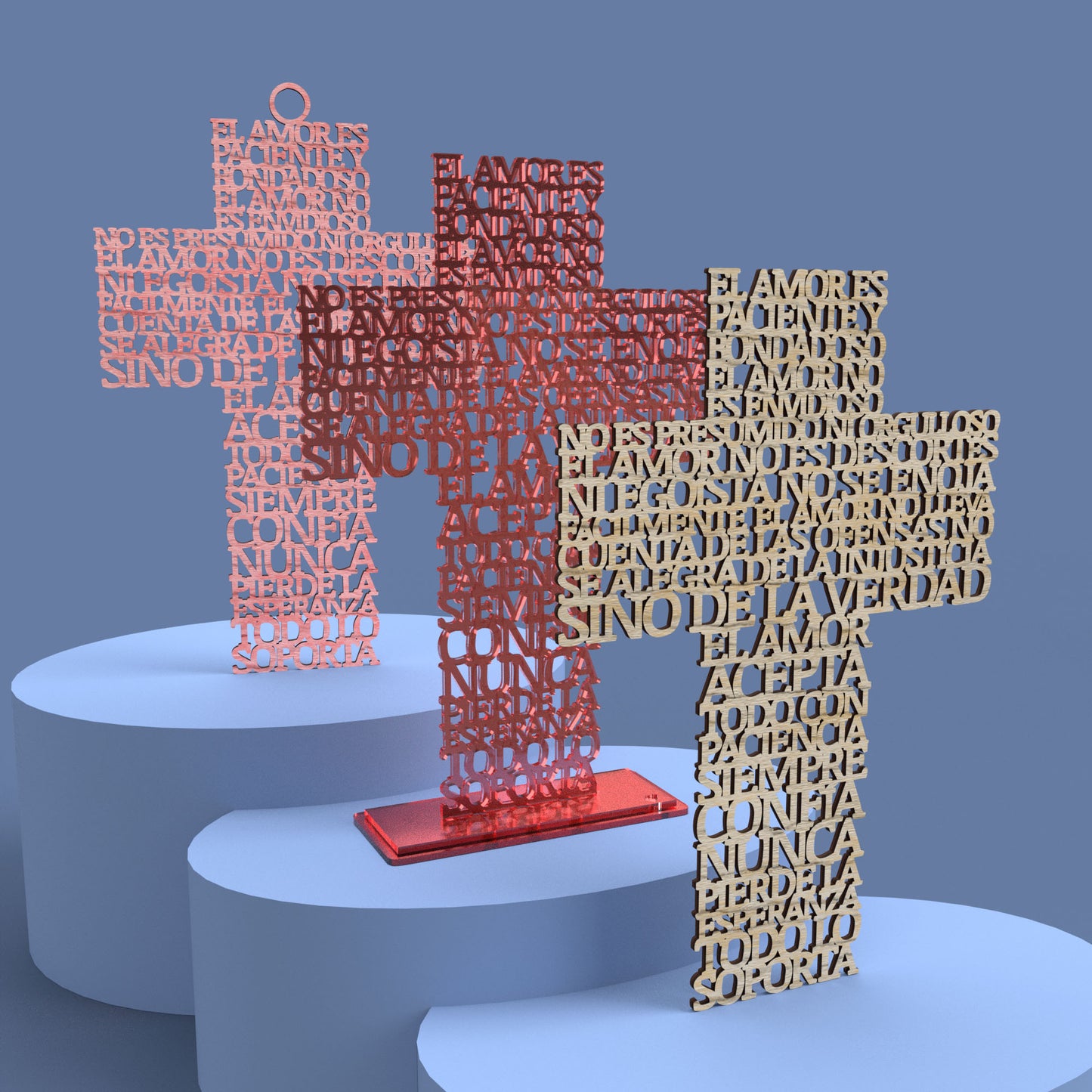 Cruz El Amor es Paciente -Laser Cut File - The X Laser Files