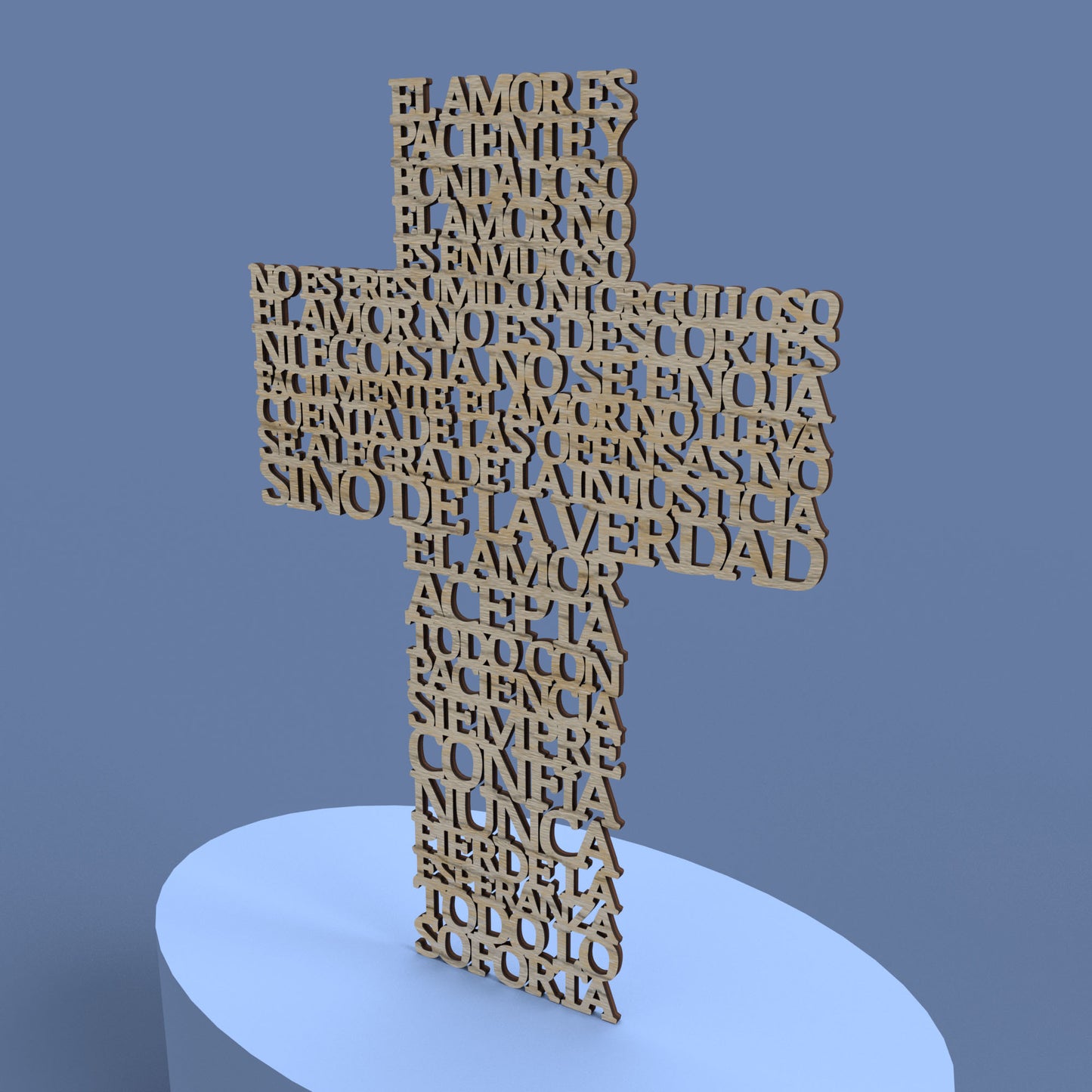 Cruz El Amor es Paciente -Laser Cut File - The X Laser Files