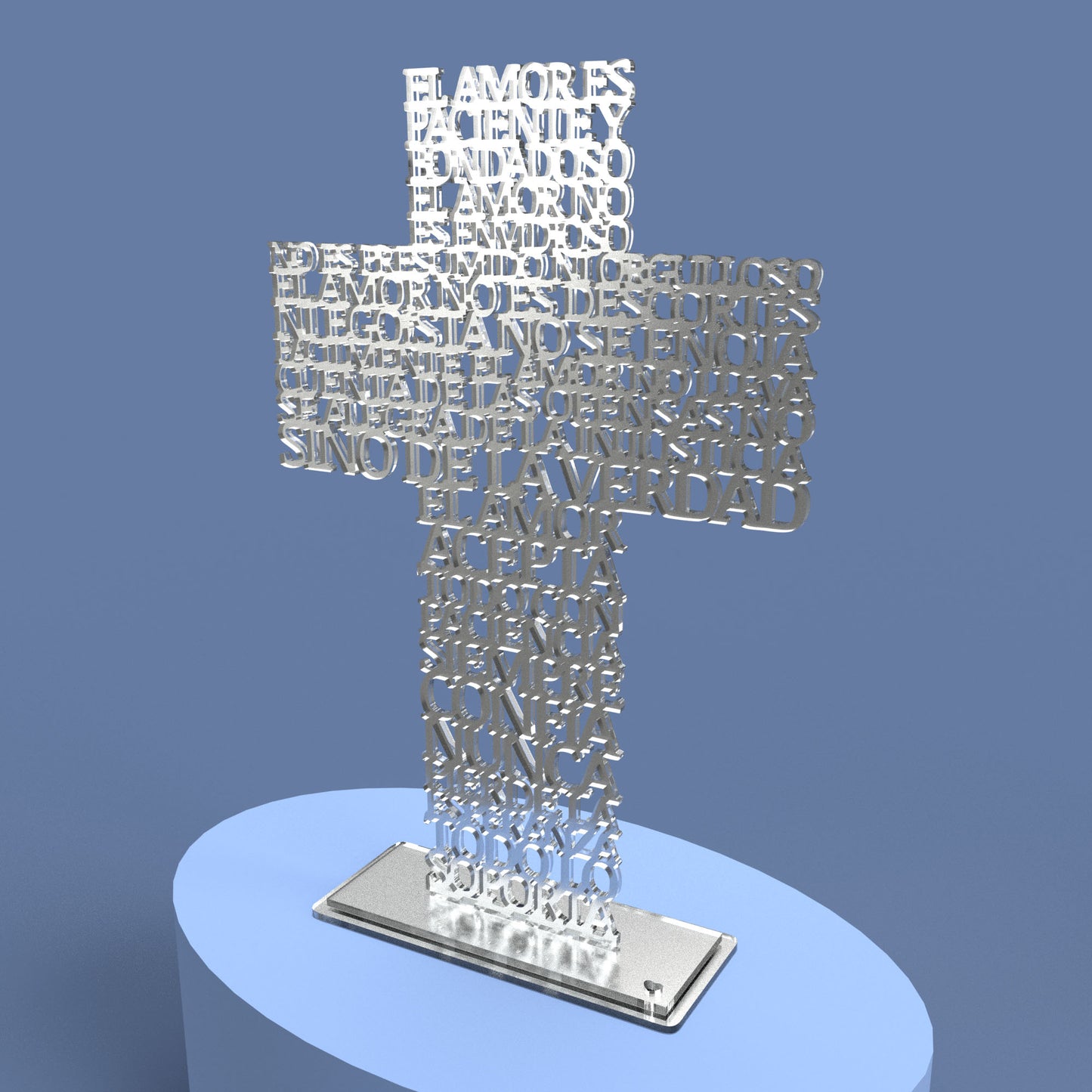 Cruz El Amor es Paciente -Laser Cut File - The X Laser Files