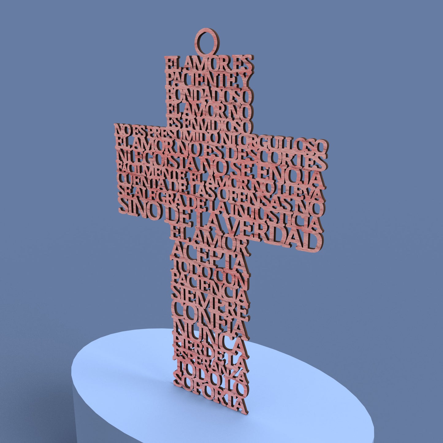 Cruz El Amor es Paciente -Laser Cut File - The X Laser Files