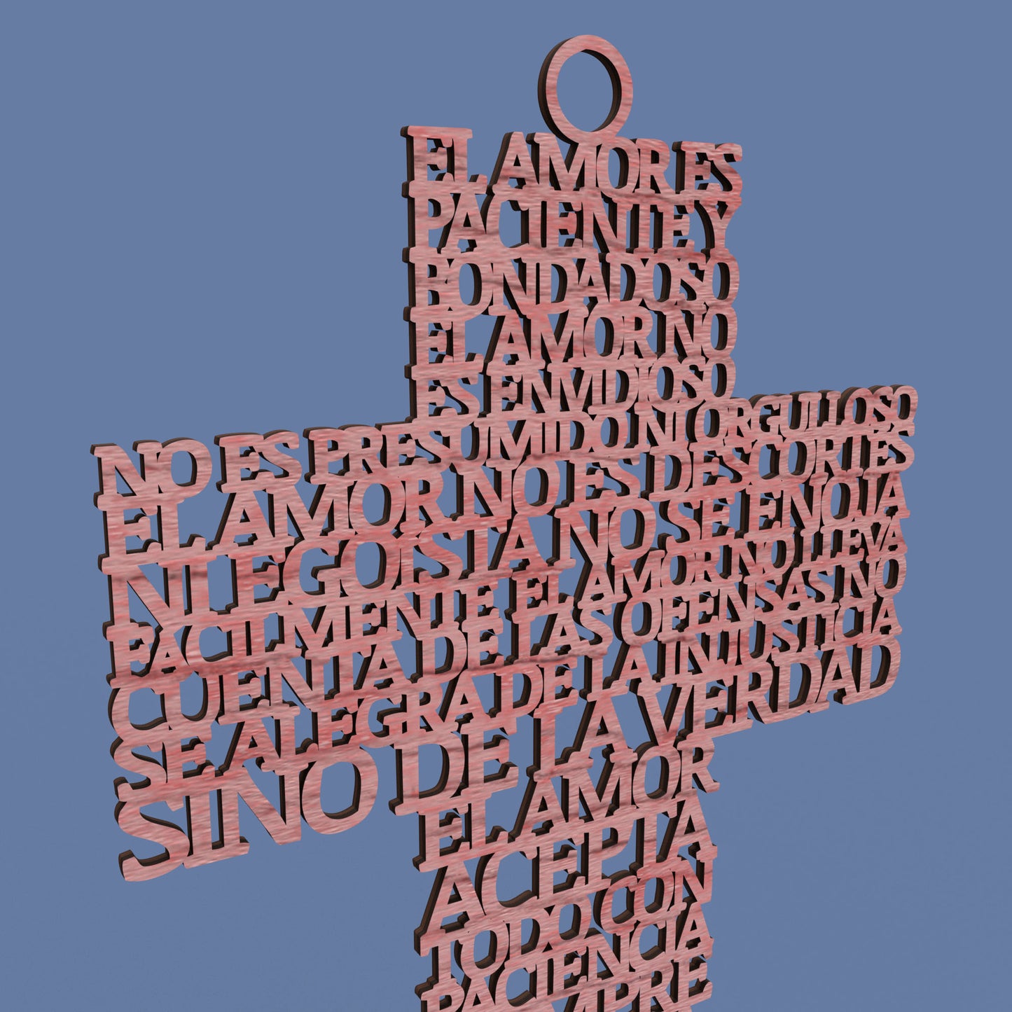 Cruz El Amor es Paciente -Laser Cut File - The X Laser Files
