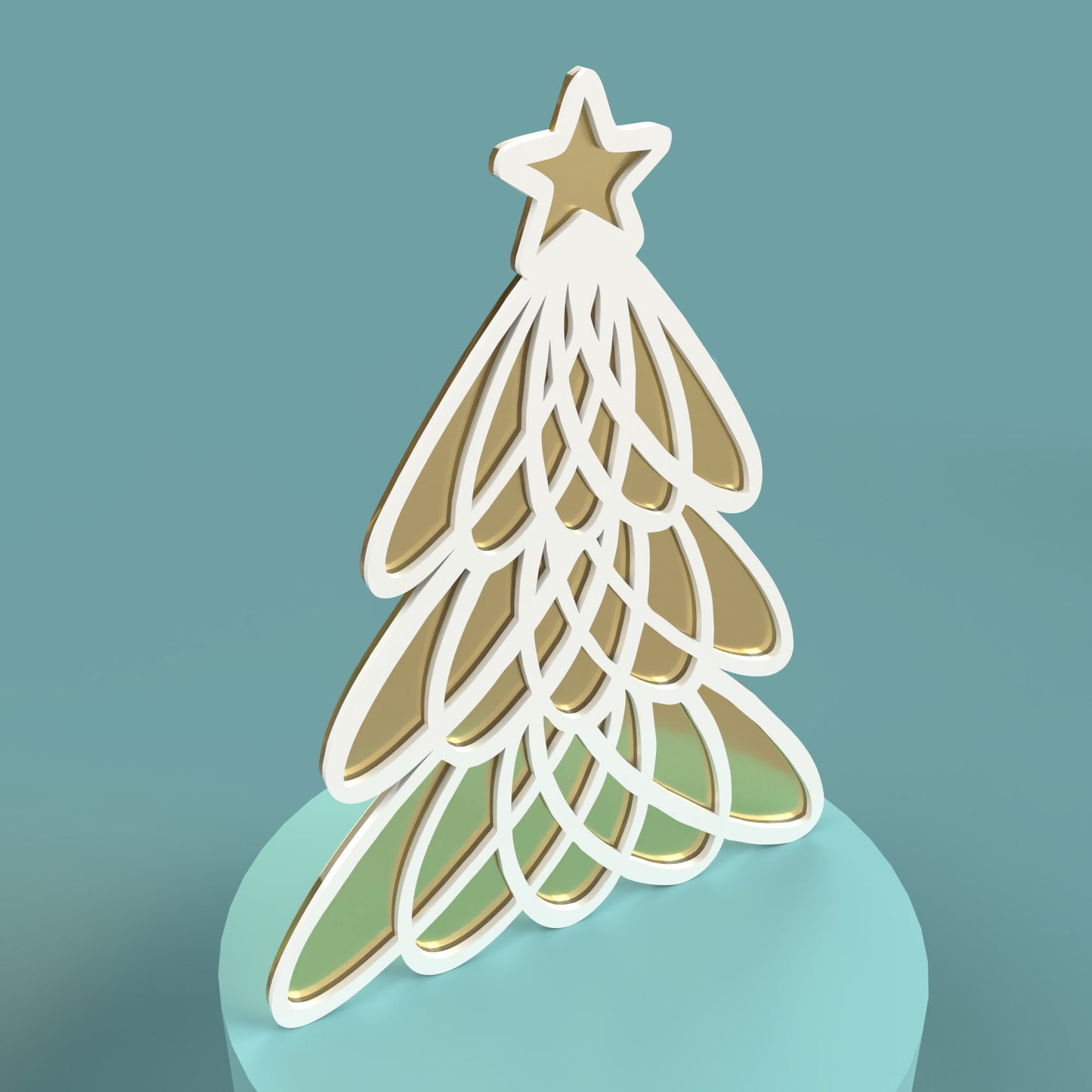 Doodle Christmas Tree - Laser Cut File - svg dxf pdf eps ai The X Laser Files