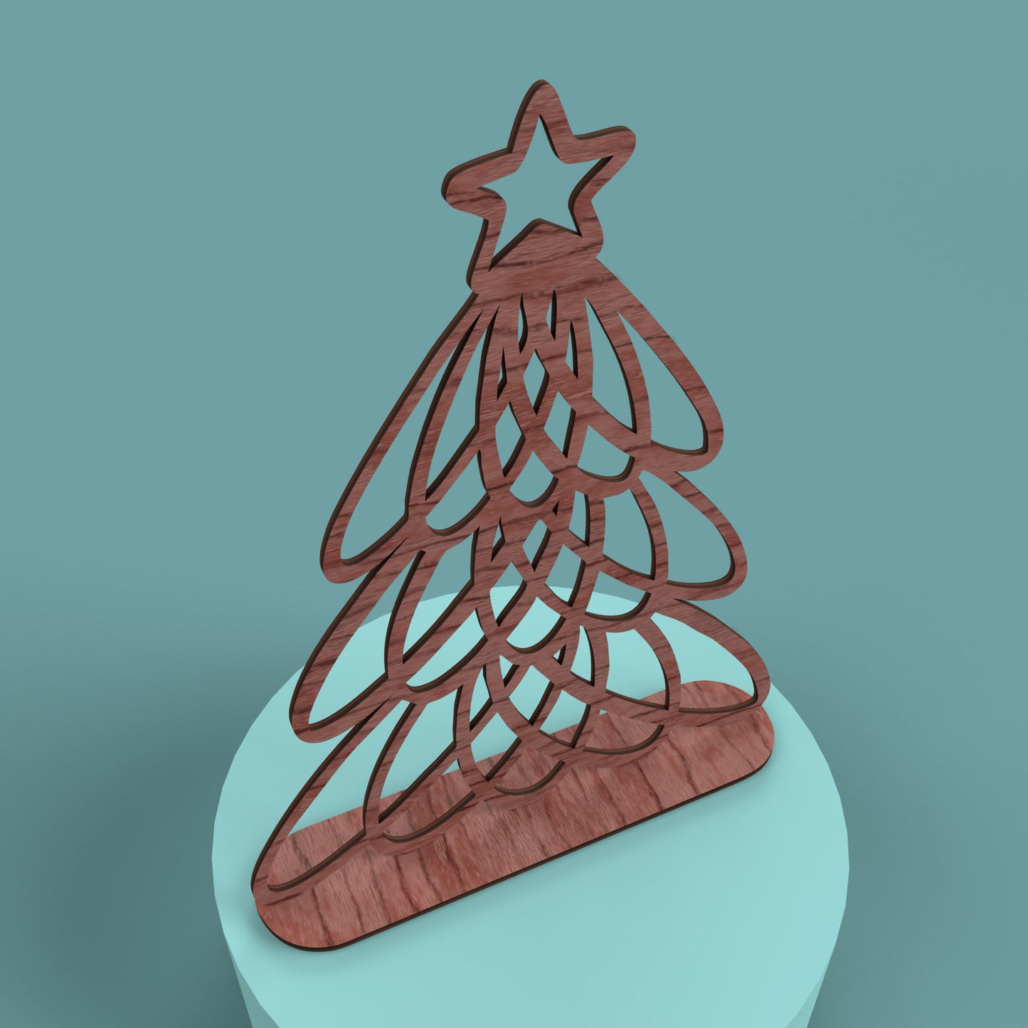 Doodle Christmas Tree - Laser Cut File - svg dxf pdf eps ai The X Laser Files