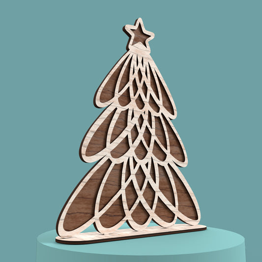 Doodle Christmas Tree -Laser Cut File - The X Laser Files