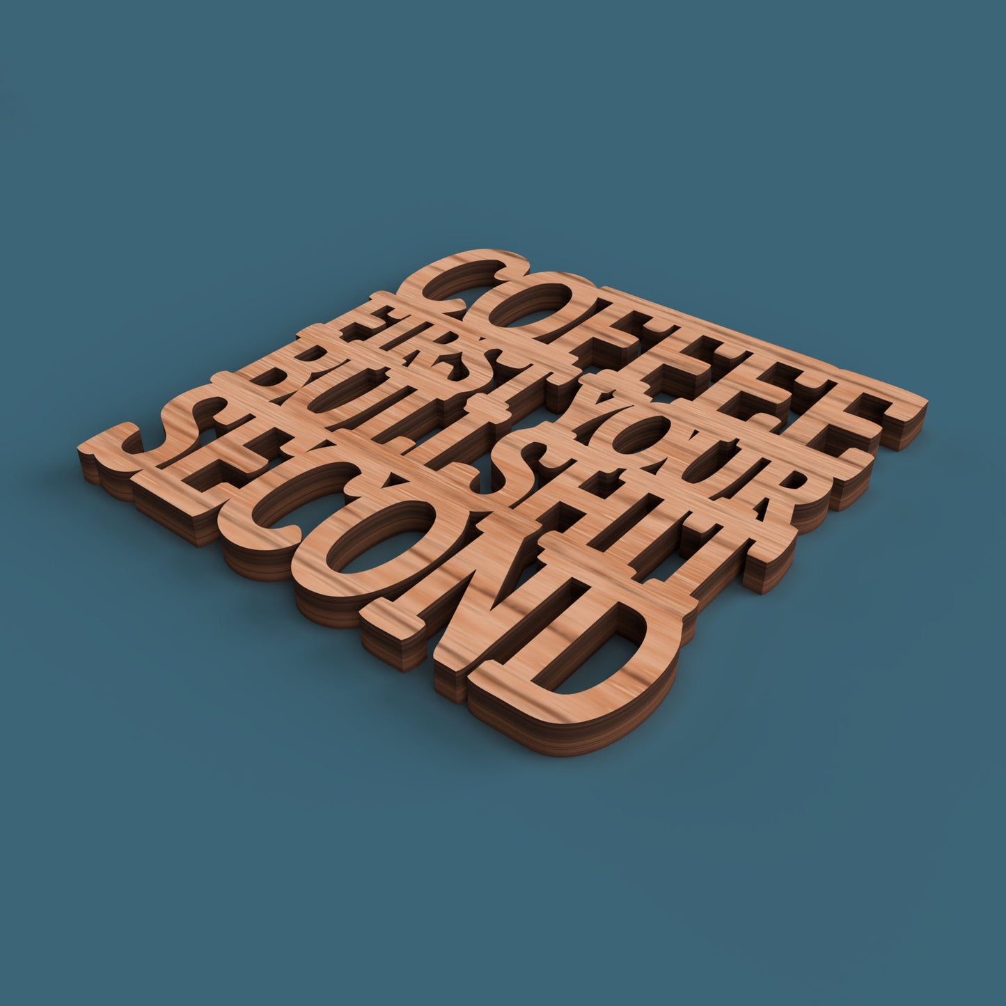 F**k sleep drink coffee Coasters - Laser Cut File - svg dxf pdf eps ai The X Laser Files