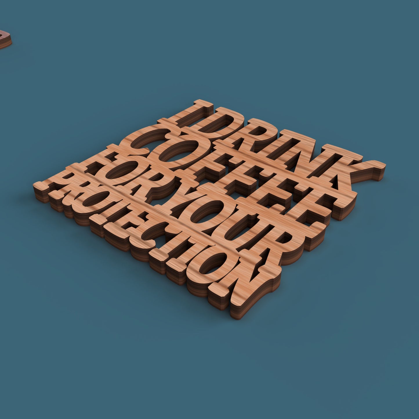 F**k sleep drink coffee Coasters - Laser Cut File - svg dxf pdf eps ai The X Laser Files