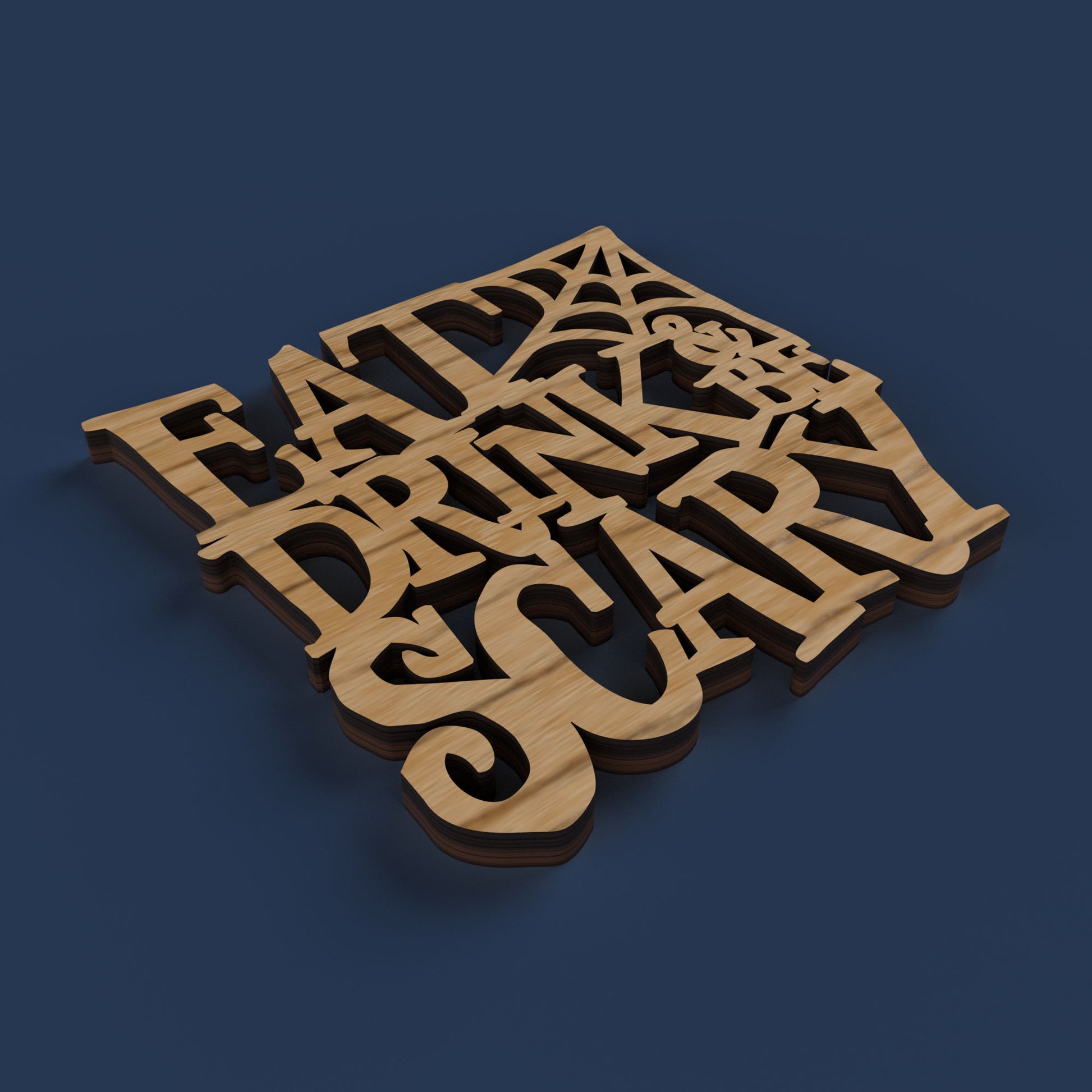 Halloween Drink Coasters -Laser Cut File - The X Laser Files