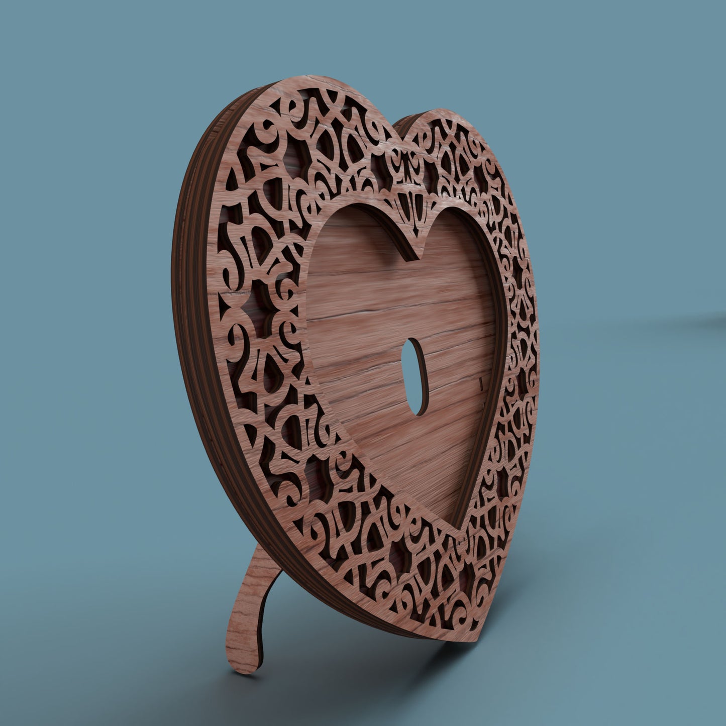 Heart Photo Frame - Laser Cut File - svg dxf pdf eps ai The X Laser Files