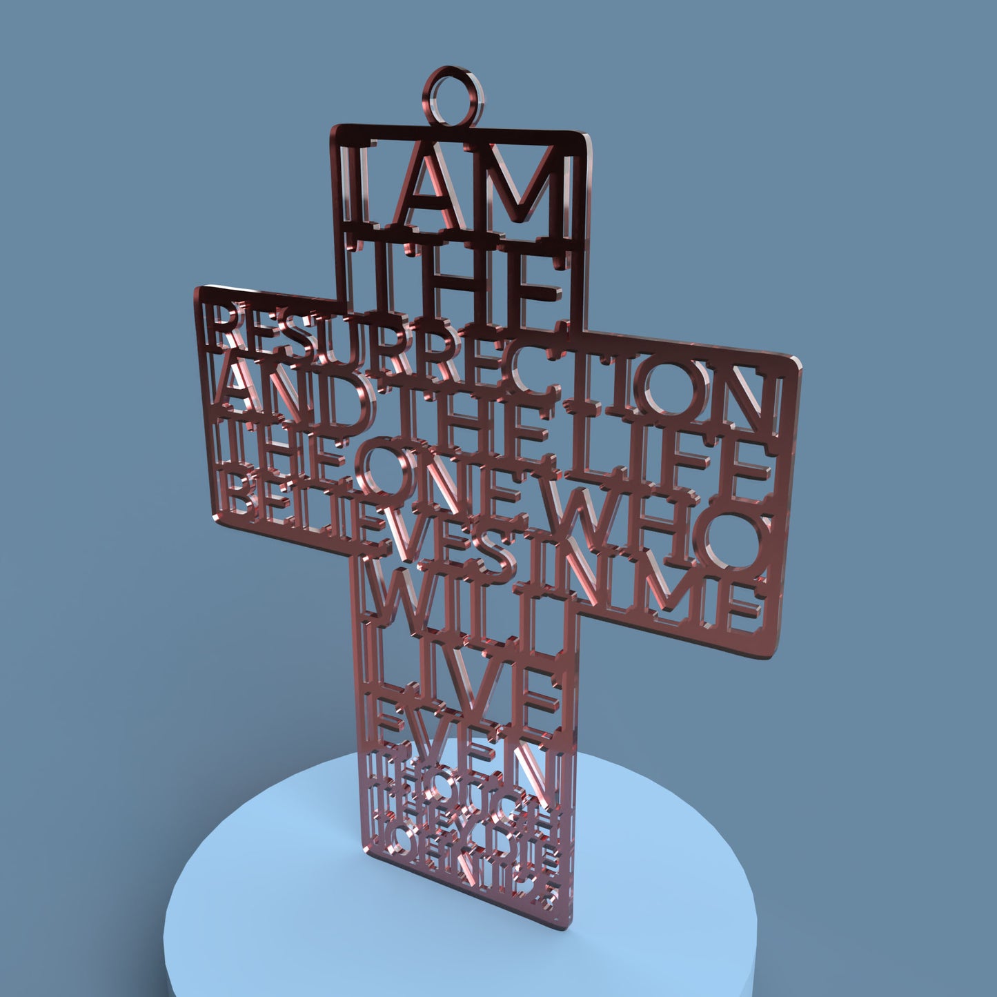 John 11:25 I am the resurrection Cross - Laser Cut File - svg dxf pdf eps ai The X Laser Files