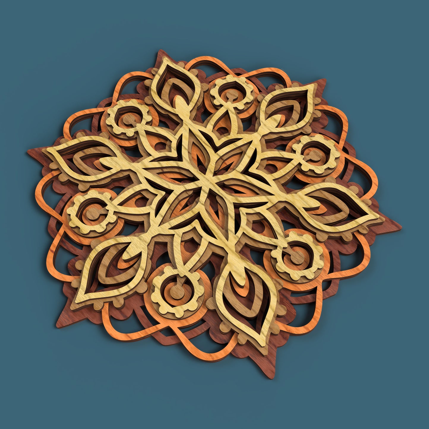 Mandala 01 - Laser Cut File - svg dxf pdf eps ai The X Laser Files