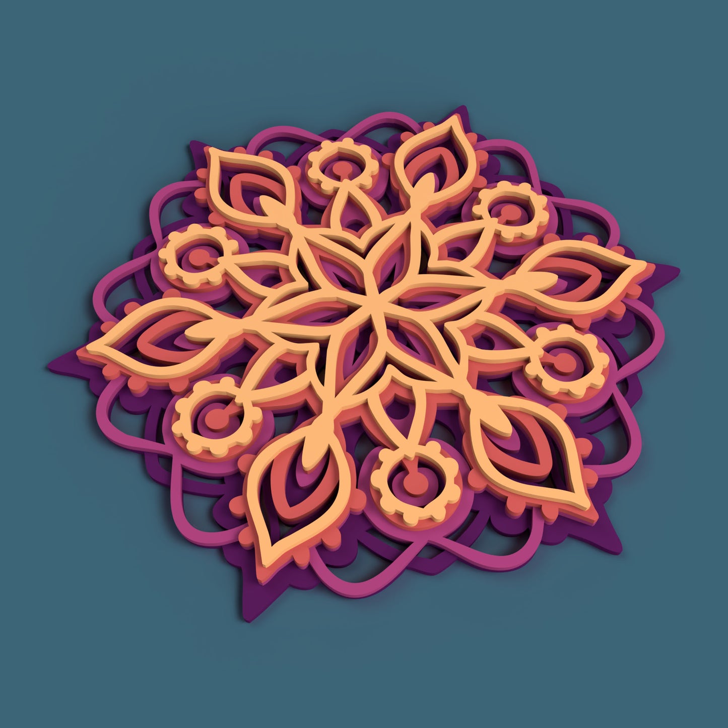 Mandala 01 - Laser Cut File - svg dxf pdf eps ai The X Laser Files