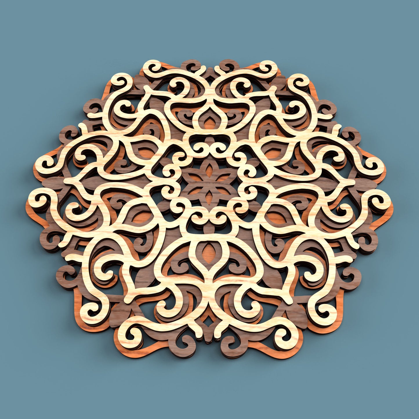 Mandala 02 - Laser Cut File - svg dxf pdf eps ai The X Laser Files